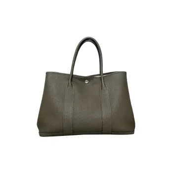 HERMES Garden Party Negonda Calfskin Garden Bag Handbag Regular Unisex G8 Vert Maquis Forest Green