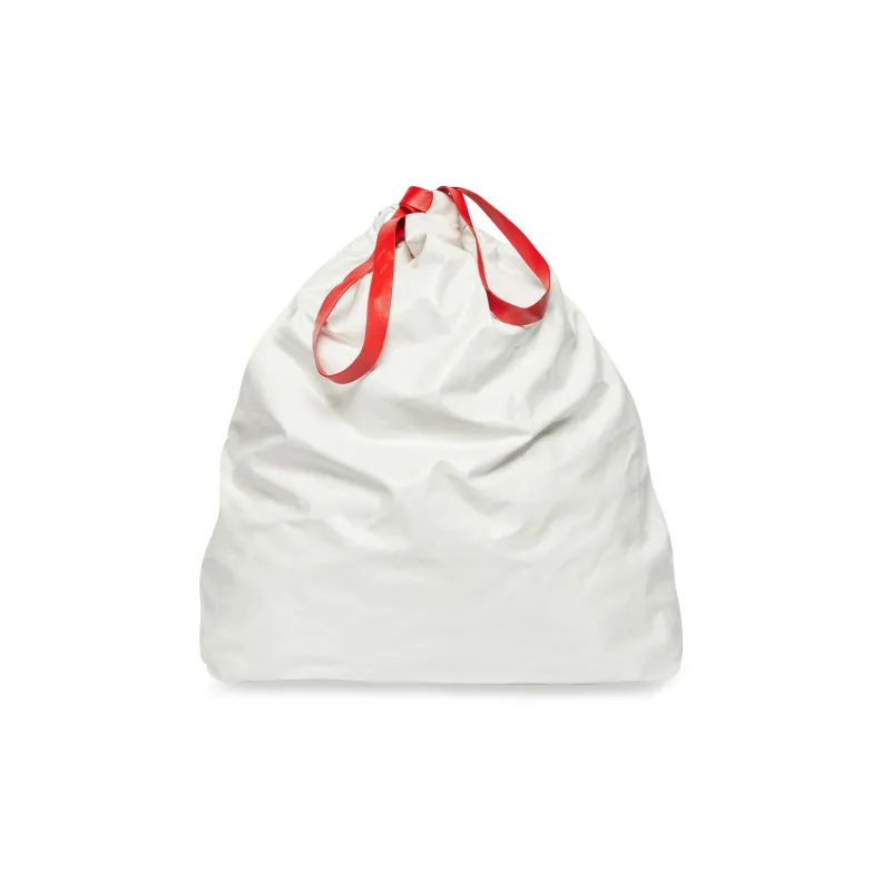Balenciaga Trash Bag Large Pouch White/Red-0