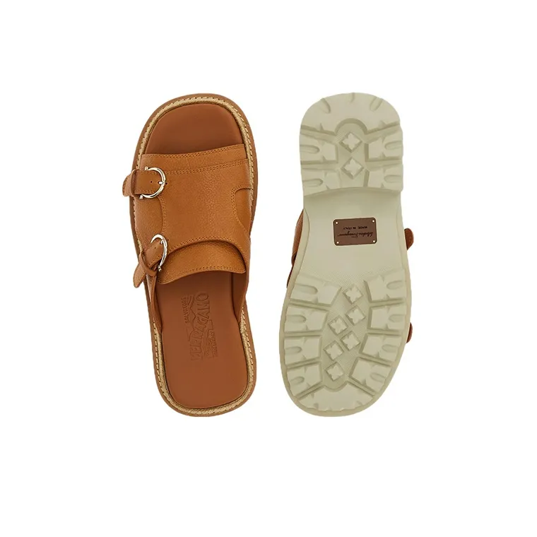 FERRAGAMO Slip Resistant Slide Slippers Men's Brown-4