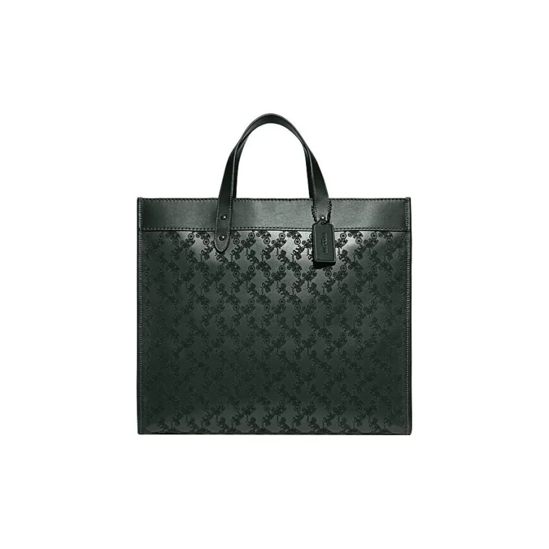 COACH Field Cow Leather Tote Bag Shopping Bag Shoulder Bag Crossbody Bag Handbag Men's Army Green-0