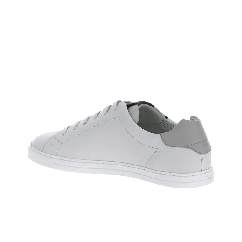 FENDI Low Top Stylish Skateboarding Shoes Men's White-4