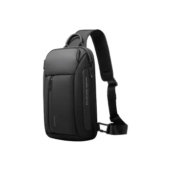 BANGE Oxford IPad Case Crossbody Bag Fanny Pack Shoulder Bag Sling Bag Medium Size Men's Black