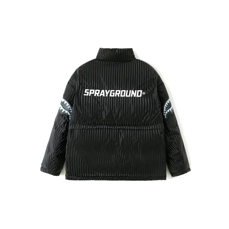 SPRAYGROUND Stripes Stand Collar Loose Fit Thickened Down Jacket Unisex-7