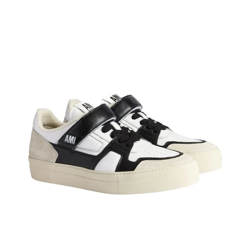 AMIPARIS Low Top Stylish Skateboarding Shoes Unisex Black White-2