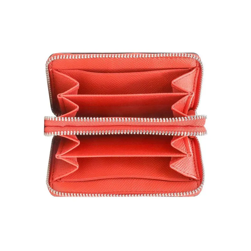 COACH Coated Canvas Coin Purse Card Holder, Wallet Women's Chalk White-3