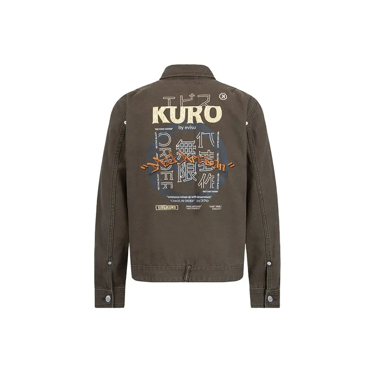 EVISU Denim Jacket Men's Dark Charcoal-1