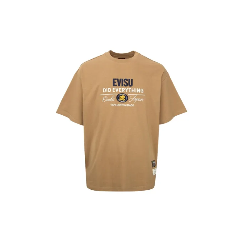 EVISU Drop Shoulder Sleeve T Shirt Men's Ginger-0