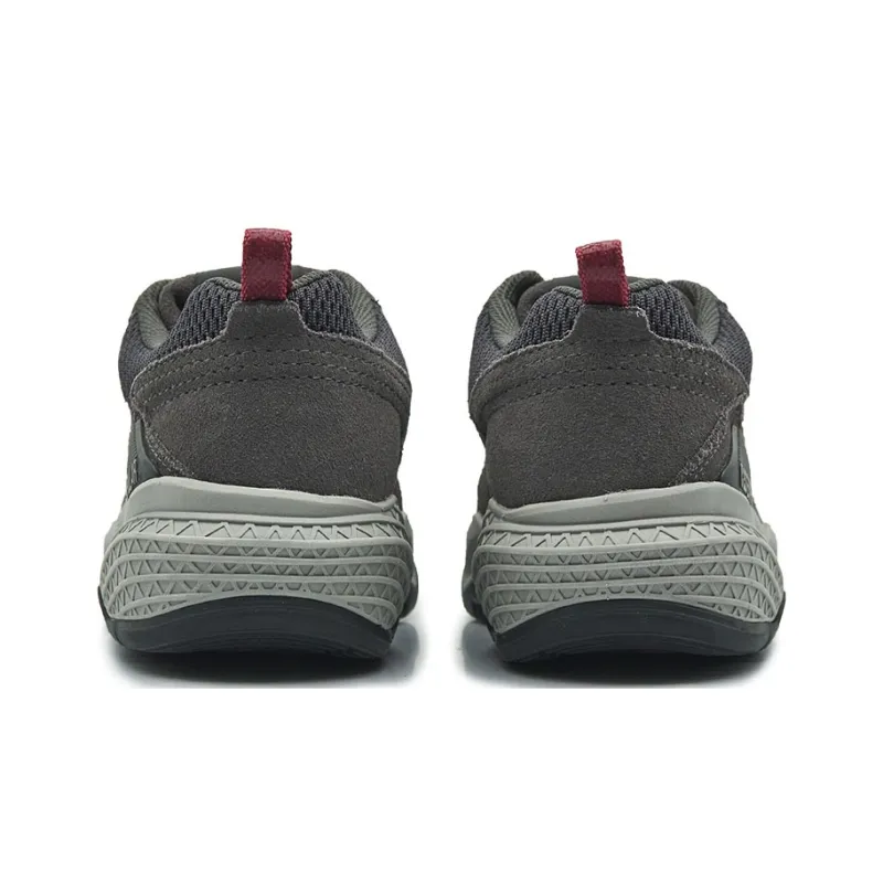 CAT Casual Shoes Unisex Low Top Dark Gray/Burgundy-3