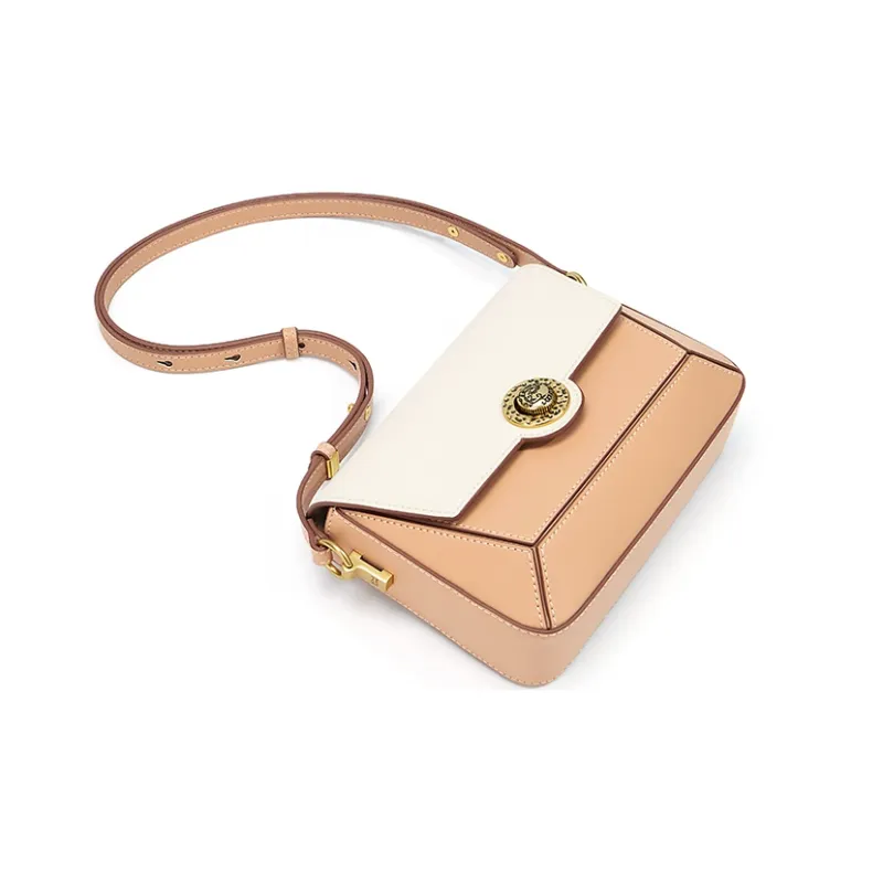 Gong Xuan Cow Leather Shoulder Bag, Crossbody Bag Regular Women's Coconut Cloud Latte-4