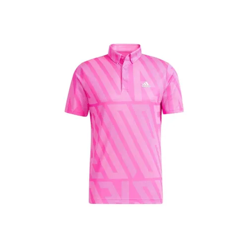 Adidas Polo Shirts Men Pink