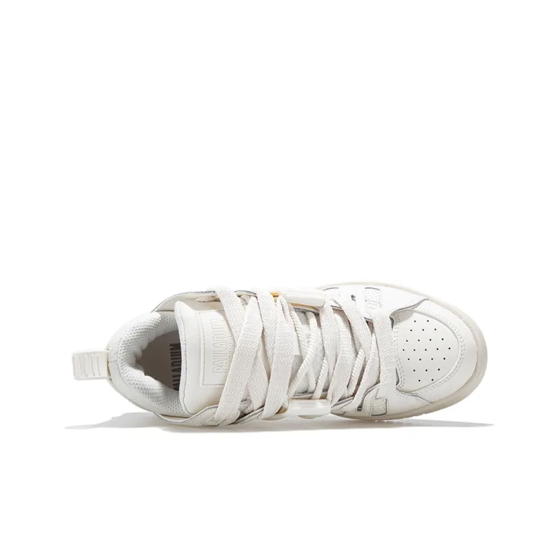 Palladium Pallablast Skate Low Top Sports Casual Shoes Women's Oyster White-2