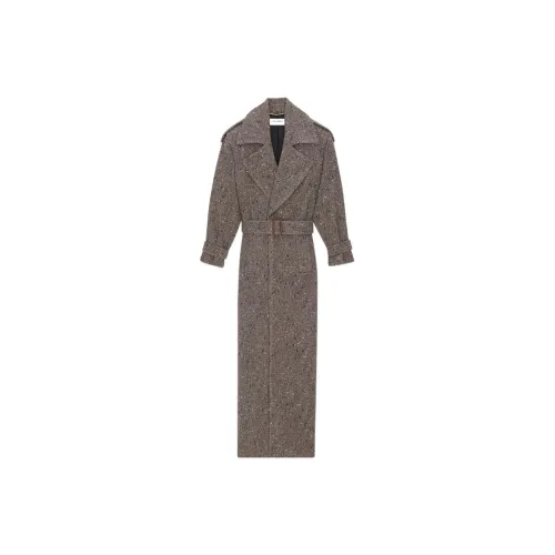 SAINT LAURENT Coats Women's Brown