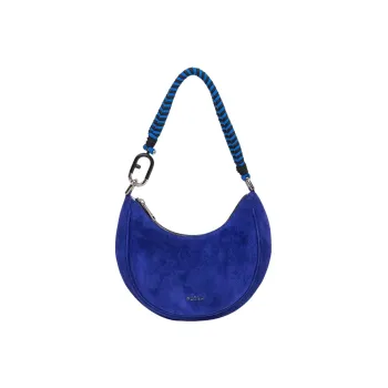 Furla Primavera Suede Handbag, Shoulder Bag Regular Women's Blue