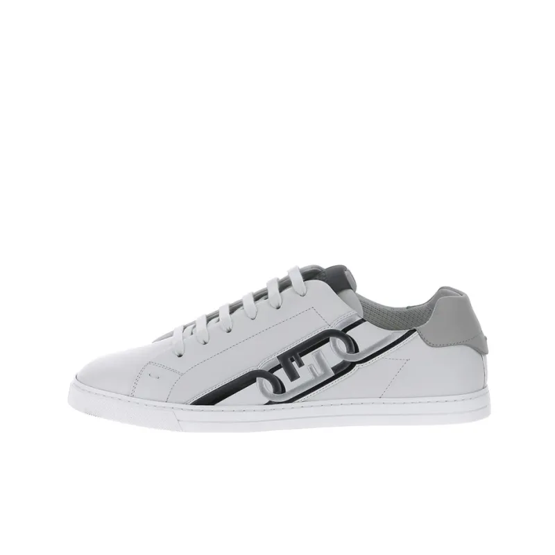 FENDI Low Top Stylish Skateboarding Shoes Men's White-0