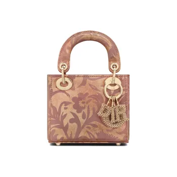 DIOR Lady Dior Sheepskin Daisie Bag Shoulder Bag Crossbody Bag Handbag Extra Mini Women's Pink/Gold