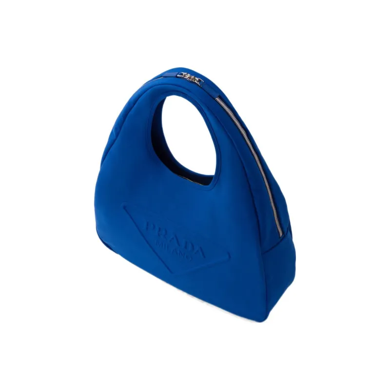 PRADA Hobo Canvas Hobo Bag Canvas Bag One Shoulder Handbag Regular Men's Cobalt Blue-3