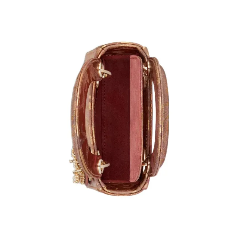 DIOR Lady Dior Sheepskin Daisie Bag Shoulder Bag Crossbody Bag Handbag Extra Mini Women's Pink/Gold-3