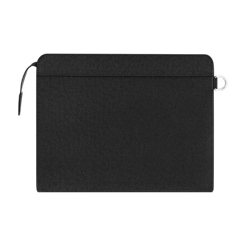 LOUIS VUITTON Taïga Cow Leather Clutch Regular Men's Black-2
