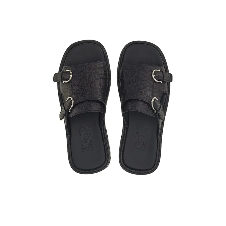 FERRAGAMO Slide Slippers Men's Black-2