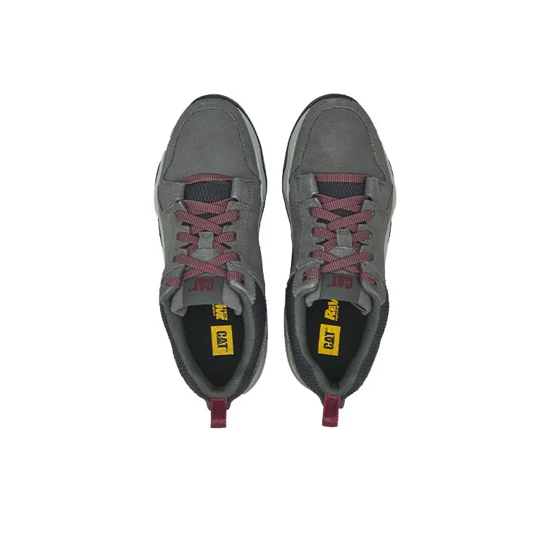CAT Casual Shoes Unisex Low Top Dark Gray/Burgundy-2