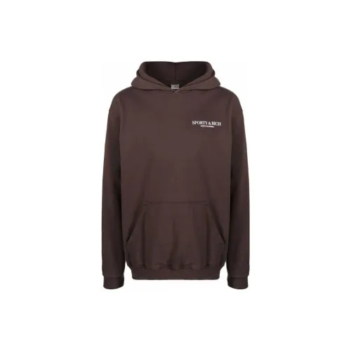 SPORTY & RICH Sweatshirts Men Brown