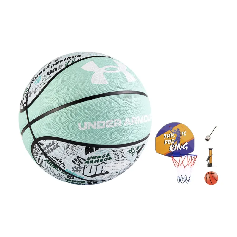 Under Armour Graffiti Rubber Basketball Tiffany White Green Size 7 Ball Training Unisex-13