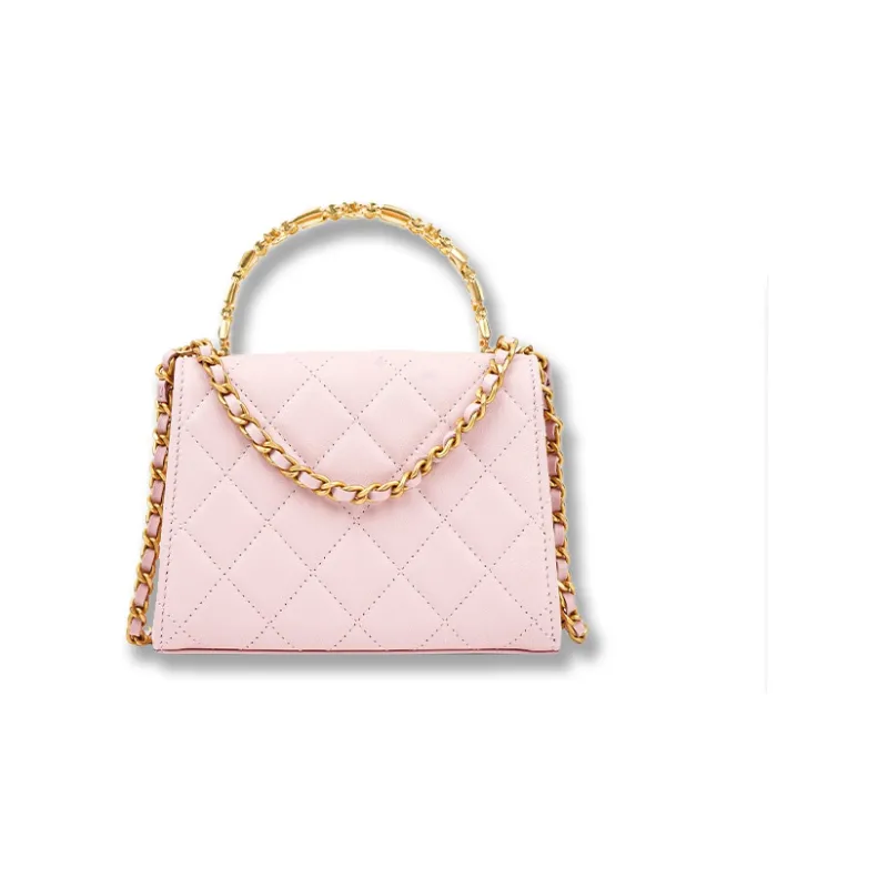 CHANEL 22K Autumn And Winter Lambskin Clutch Handbag, Shoulder Bag, Crossbody Bag Medium Size Women's Pink-2