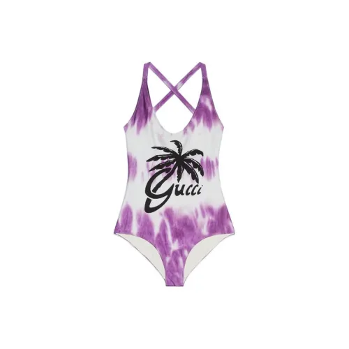 GUCCI Tie-dye Lycra Bodysuit Purple