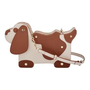 Hush Puppies Cow Leather Puppy Bag Shoulder Bag Crossbody Bag Women's Ecru