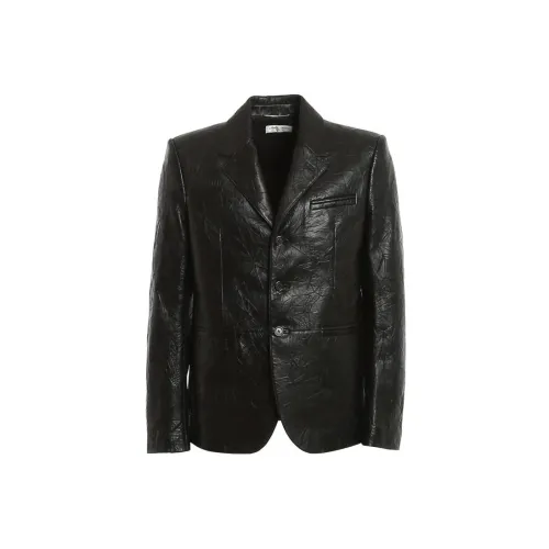 SAINT LAURENT Leather Jackets Men Black