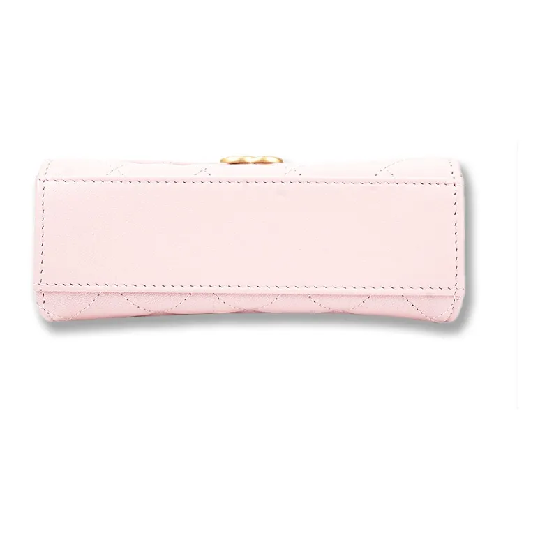 CHANEL 22K Autumn And Winter Lambskin Clutch Handbag, Shoulder Bag, Crossbody Bag Medium Size Women's Pink-3
