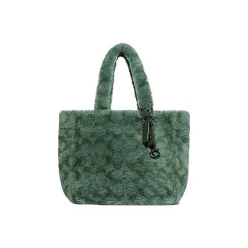 COACH Shearling Tote Bag, Shopping Bag, Handbag, Shoulder Bag, Crossbody Bag Tubas Women's Green