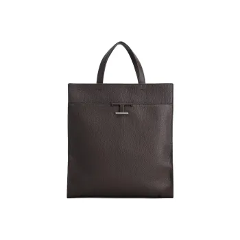 TOD'S Timeless Leather Handbag Medium Size Men's Brown
