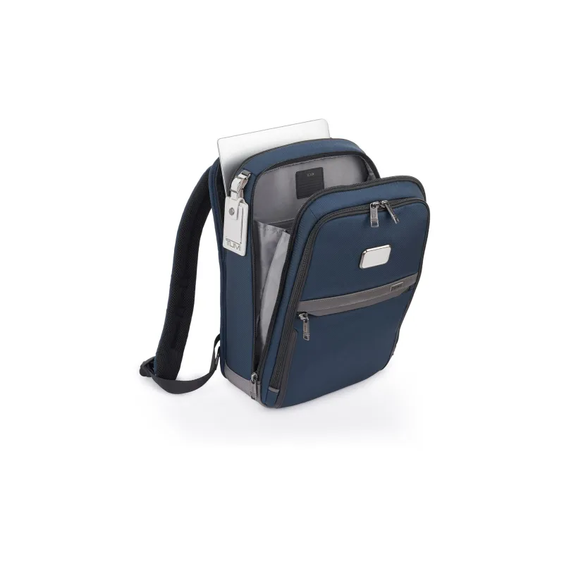 TUMI Alpha 3 Elastic Nylon Backpack Regular Men's Marine Blue-2