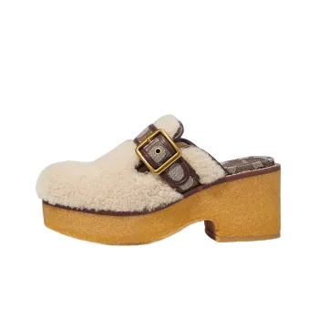 COACH Wrap toe Slippers Women's Beige
