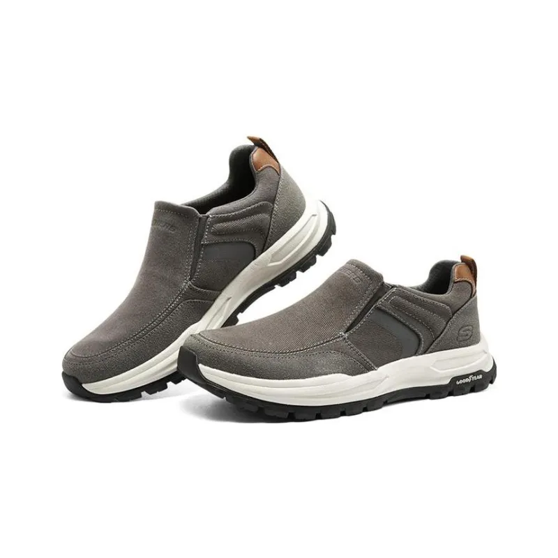 Skechers Zeller Cushioned Wear Resistant Impact Resistant Low Top Casual Shoes Men's Charcoal Gray-2