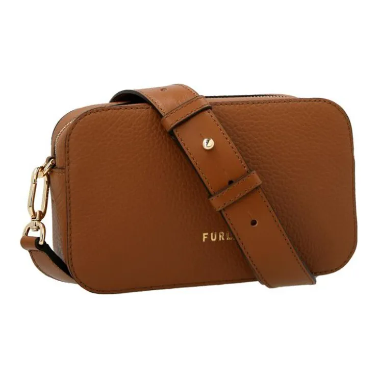 Furla Primula Leather Shoulder Bag, Crossbody Bag Women's Brown-1