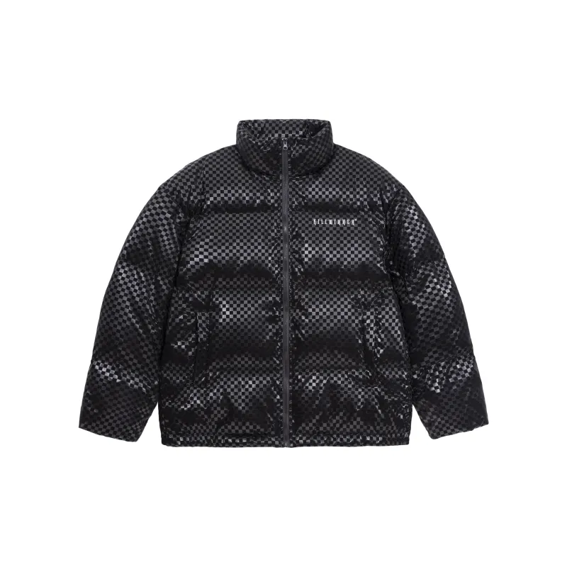 KILLWINNER Letter Stand Collar Loose Fit Thickened Down Jacket Unisex-1