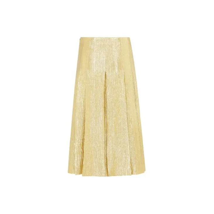 FENDI SS21 Casual Long Skirt Women's Yellow-1
