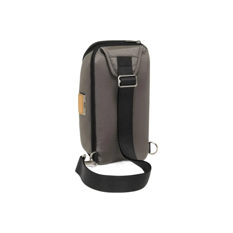 TUMI Alpha Bravo Elastic Nylon Sling Bag Shoulder Bag Men's Gold Brown-4