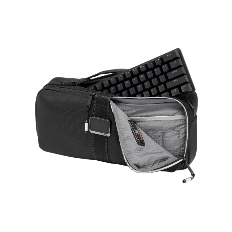 TUMI Alpha Bravo Elastic Nylon Sling Bag Crossbody Bag Shoulder Bag Men's Black-3