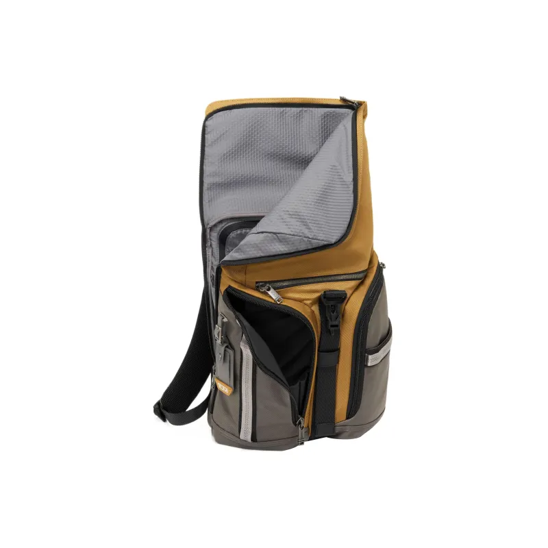 TUMI Alpha Bravo Elastic Nylon Backpack Men's Gold Brown-5