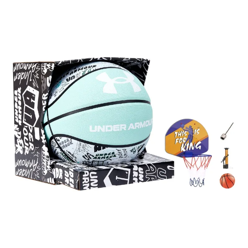 Under Armour Graffiti Rubber Basketball Tiffany White Green Size 7 Ball Training Unisex-14