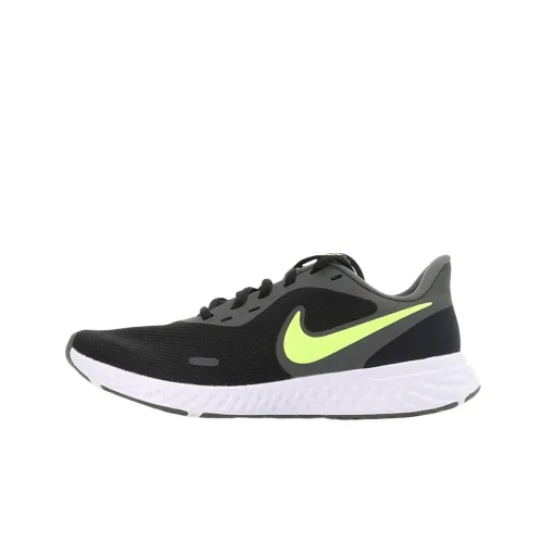 Nike Revolution 5 Series Running Shoes Men Low-Top Black/Green