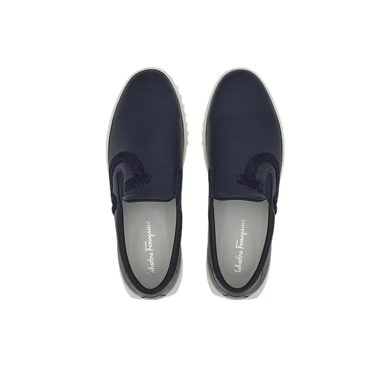 FERRAGAMO GANCINI Stylish Skateboarding Shoes Men's Dark Blue-2