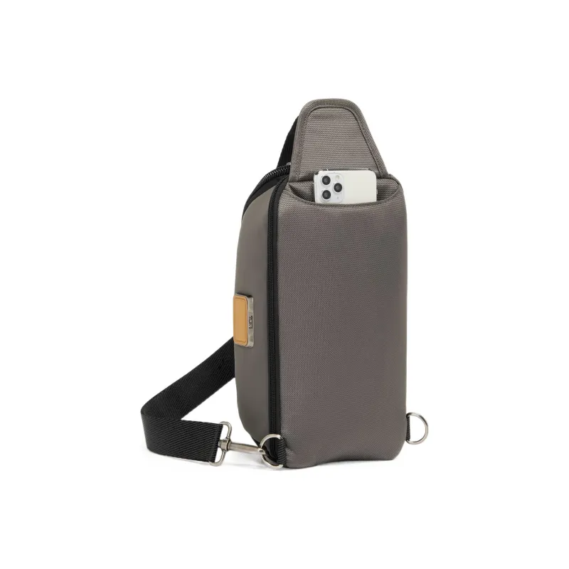 TUMI Alpha Bravo Elastic Nylon Sling Bag Shoulder Bag Men's Gold Brown-3