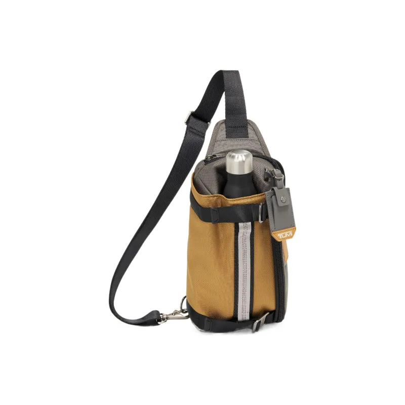 TUMI Alpha Bravo Elastic Nylon Sling Bag Shoulder Bag Men's Gold Brown-2