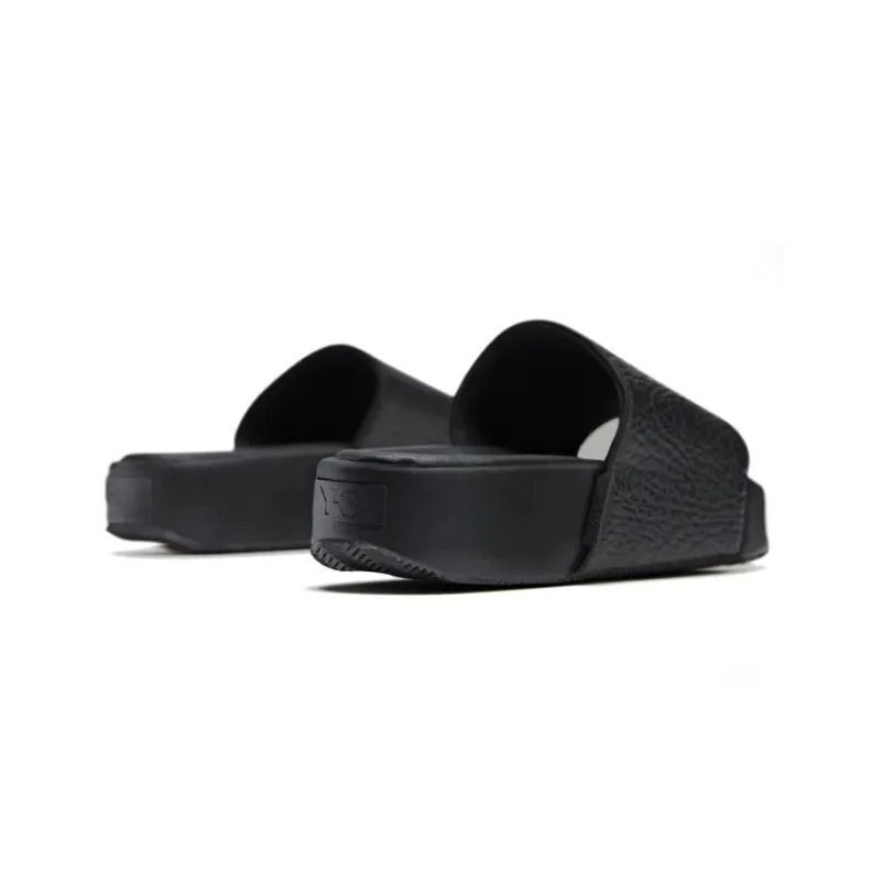 Adidas Y 3 Slides Tumbled Leather Black-2