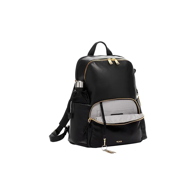 TUMI Voyageur Leather Backpack Women's Black-1
