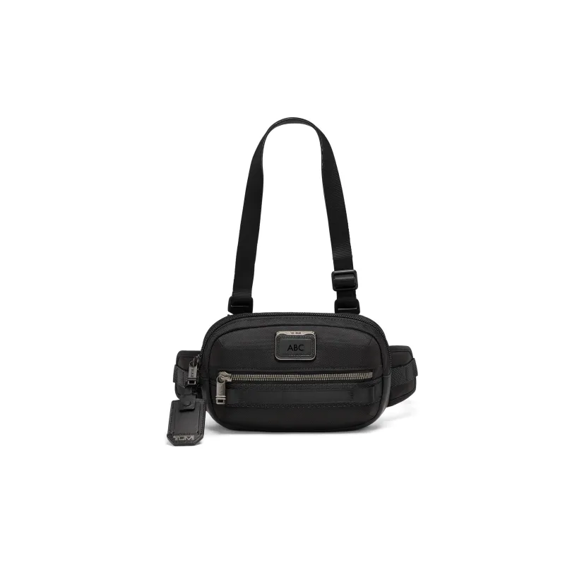 TUMI Alpha Bravo Ballistic Nylon 3 in 1 Shoulder Bag, Crossbody Bag, Fanny Pack, Sling Bag Men's Black-0